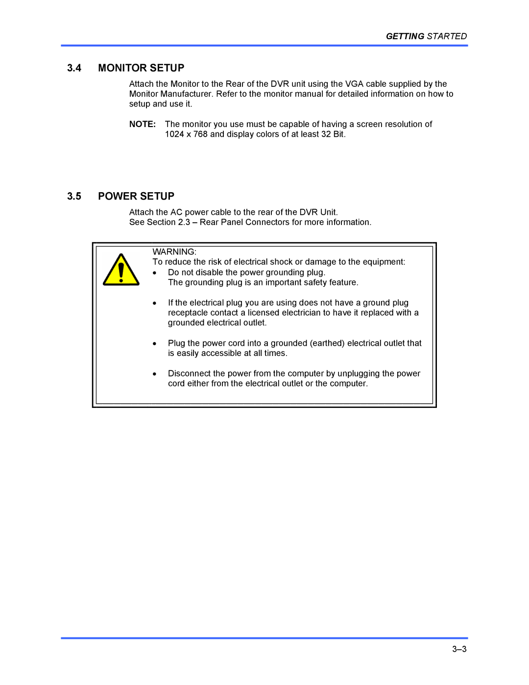 Honeywell FUSION user manual Monitor Setup, Power Setup 