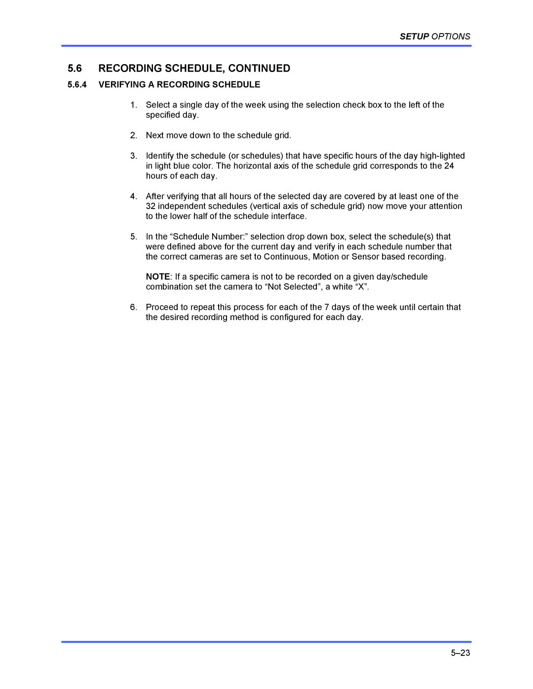 Honeywell FUSION user manual Verifying a Recording Schedule 