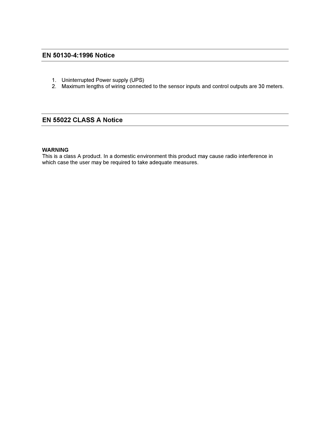 Honeywell FUSION user manual EN 50130-41996 Notice 