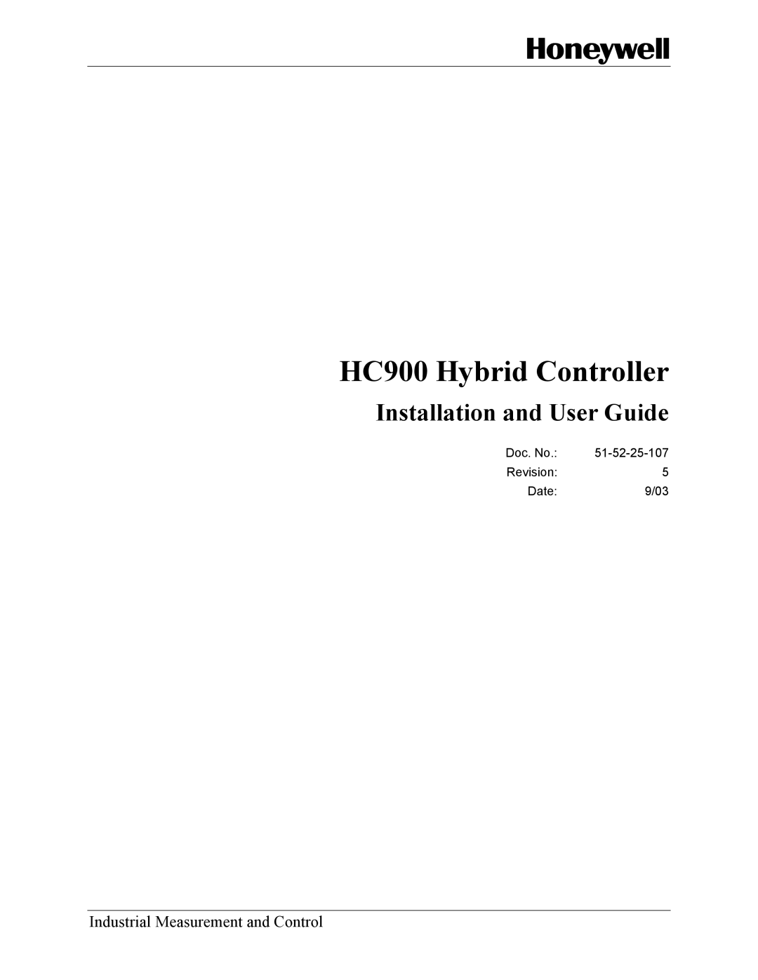 Honeywell manual HC900 Hybrid Controller 