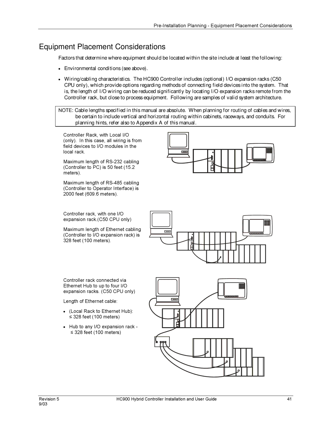 Honeywell HC900 manual Equipment Placement Considerations 