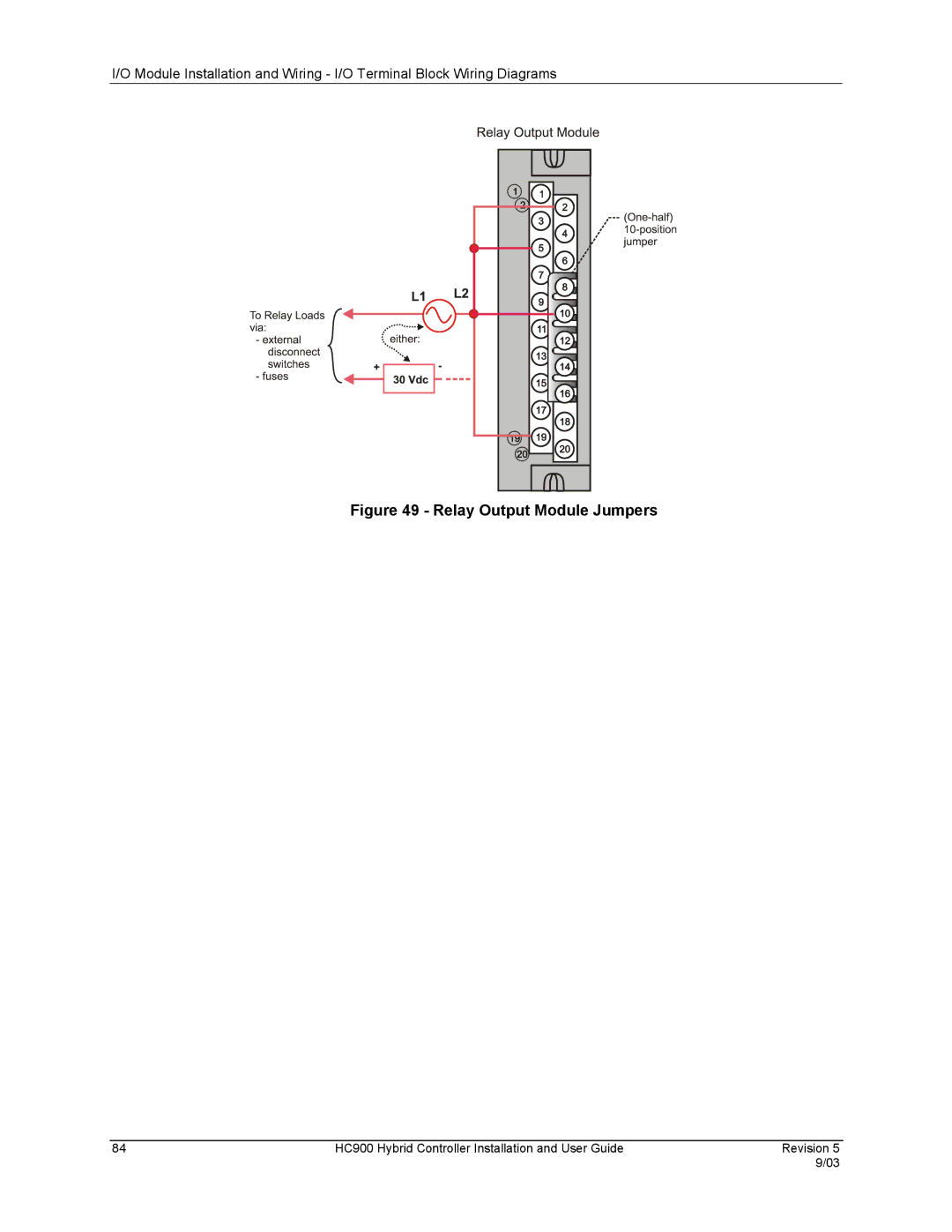 Honeywell HC900 manual Relay Output Module Jumpers 