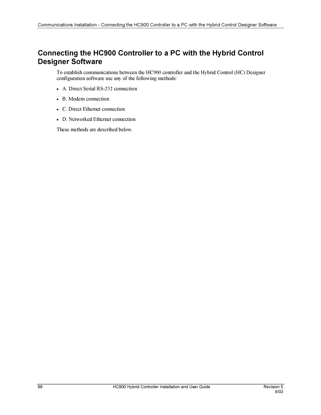 Honeywell manual HC900 Hybrid Controller Installation and User Guide Revision 