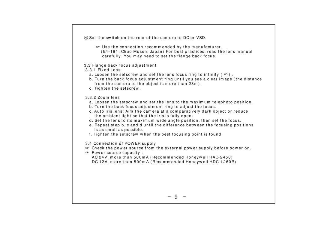 Honeywell HCC-745NTW/PTW operation manual 