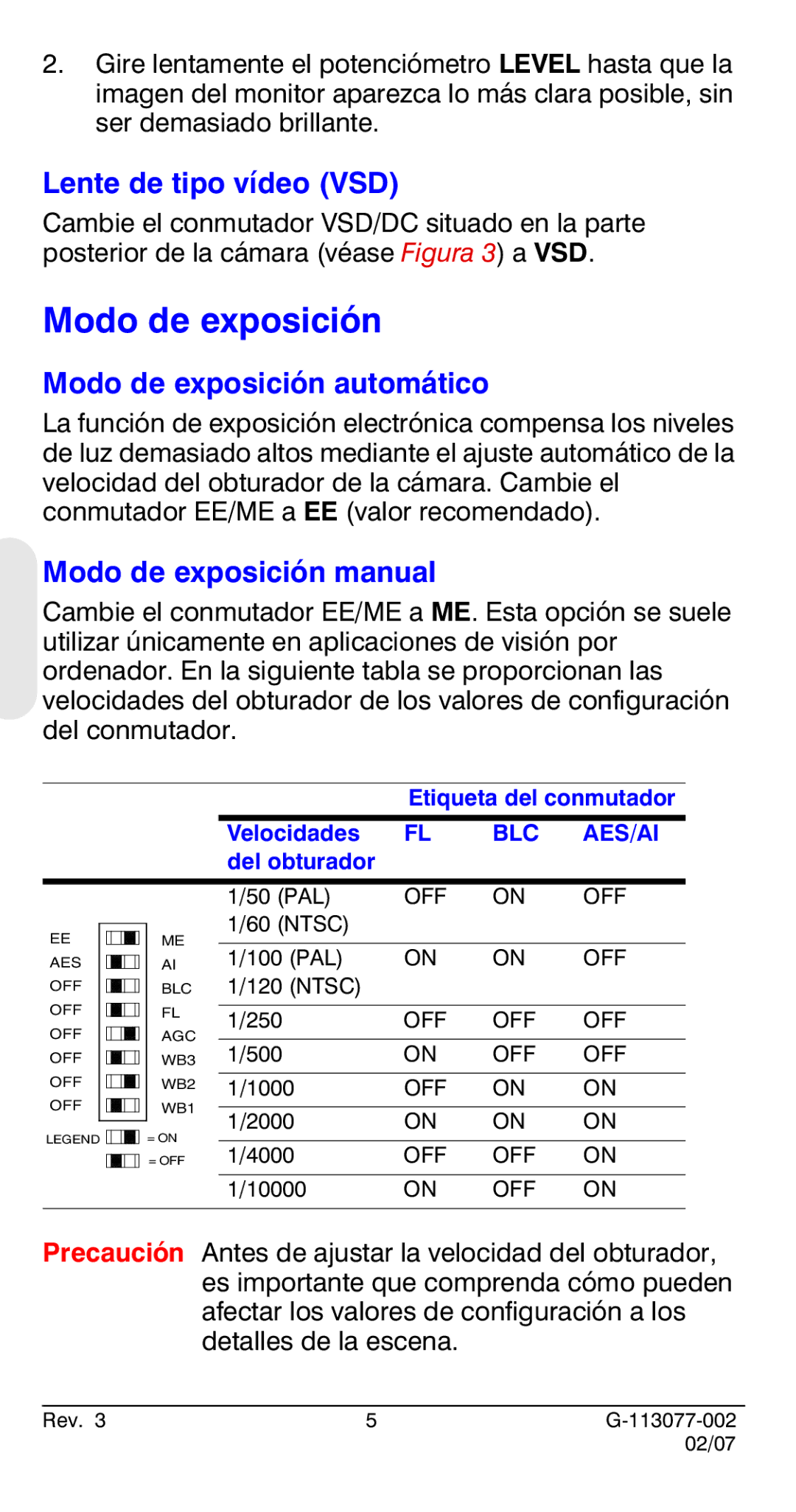 Honeywell HCC334L Lente de tipo vídeo VSD, Modo de exposición automático, Modo de exposición manual 