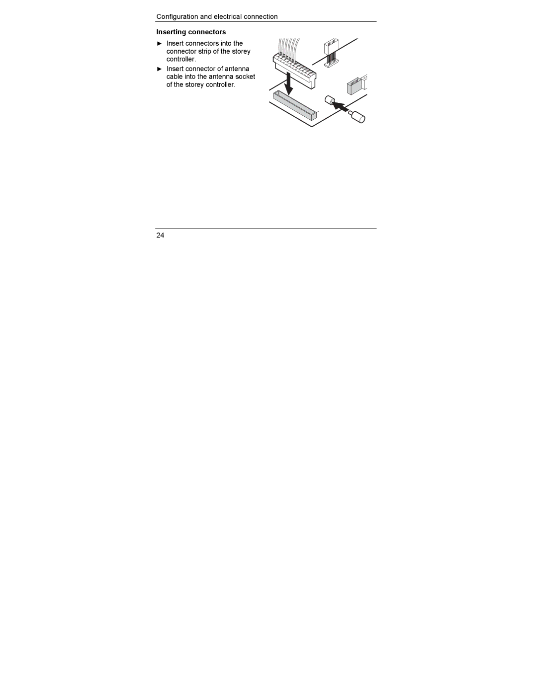 Honeywell HCE 60 manual Inserting connectors 