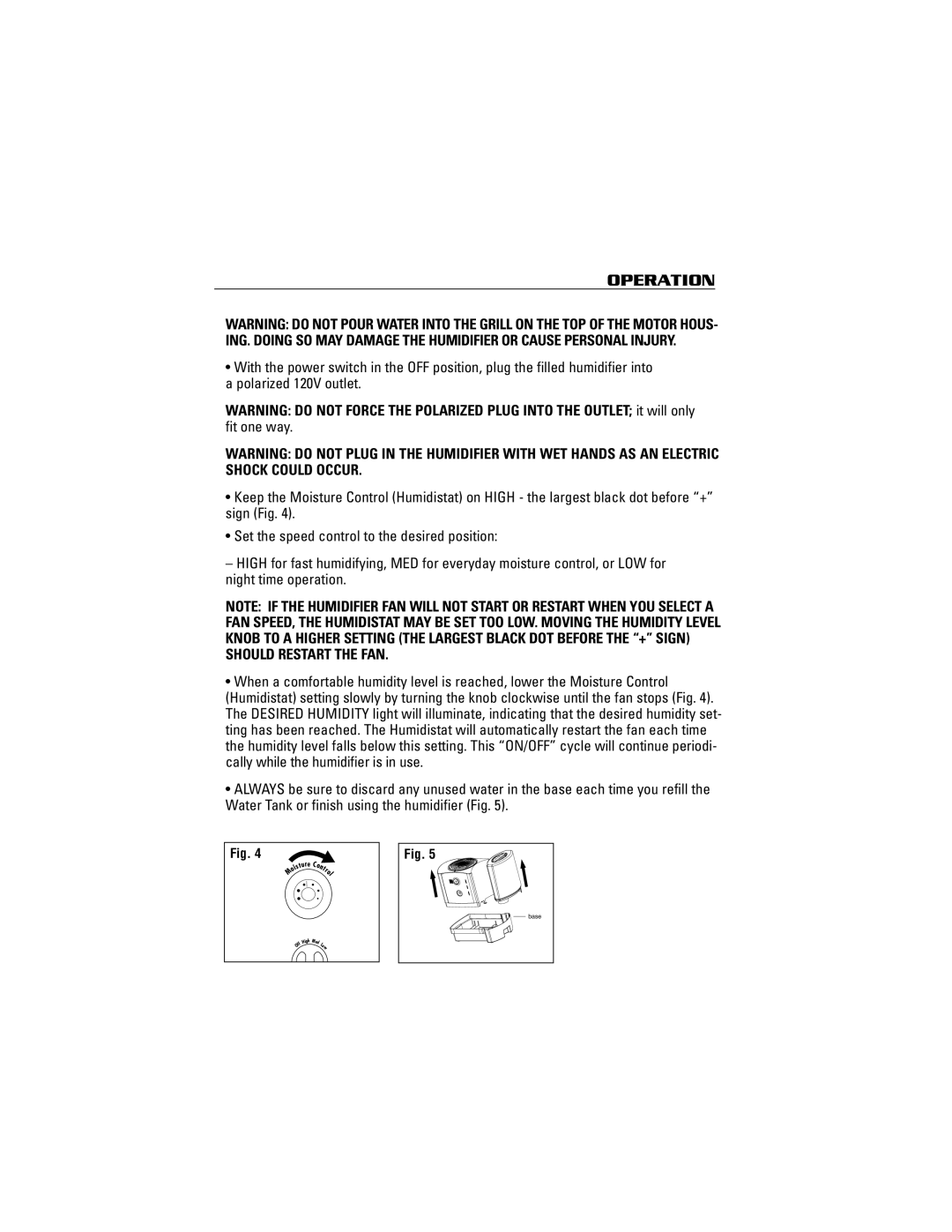 Honeywell HCM-2000 owner manual Operation 