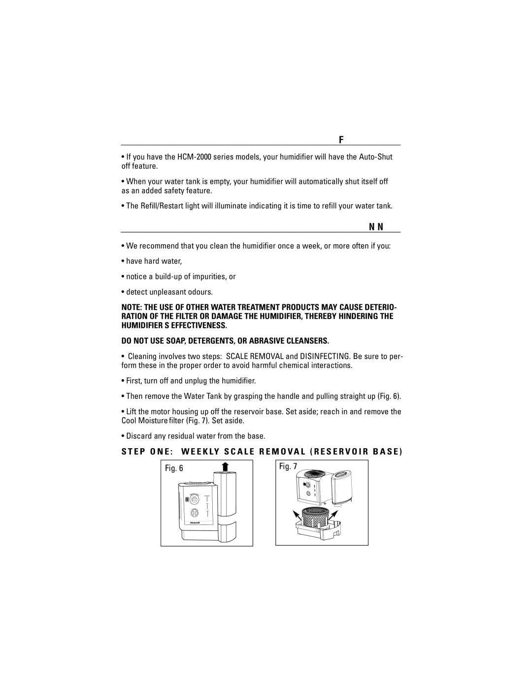 Honeywell HCM-2000 owner manual Other Features, Cleaning, Do not USE SOAP, DETERGENTS, or Abrasive Cleansers 