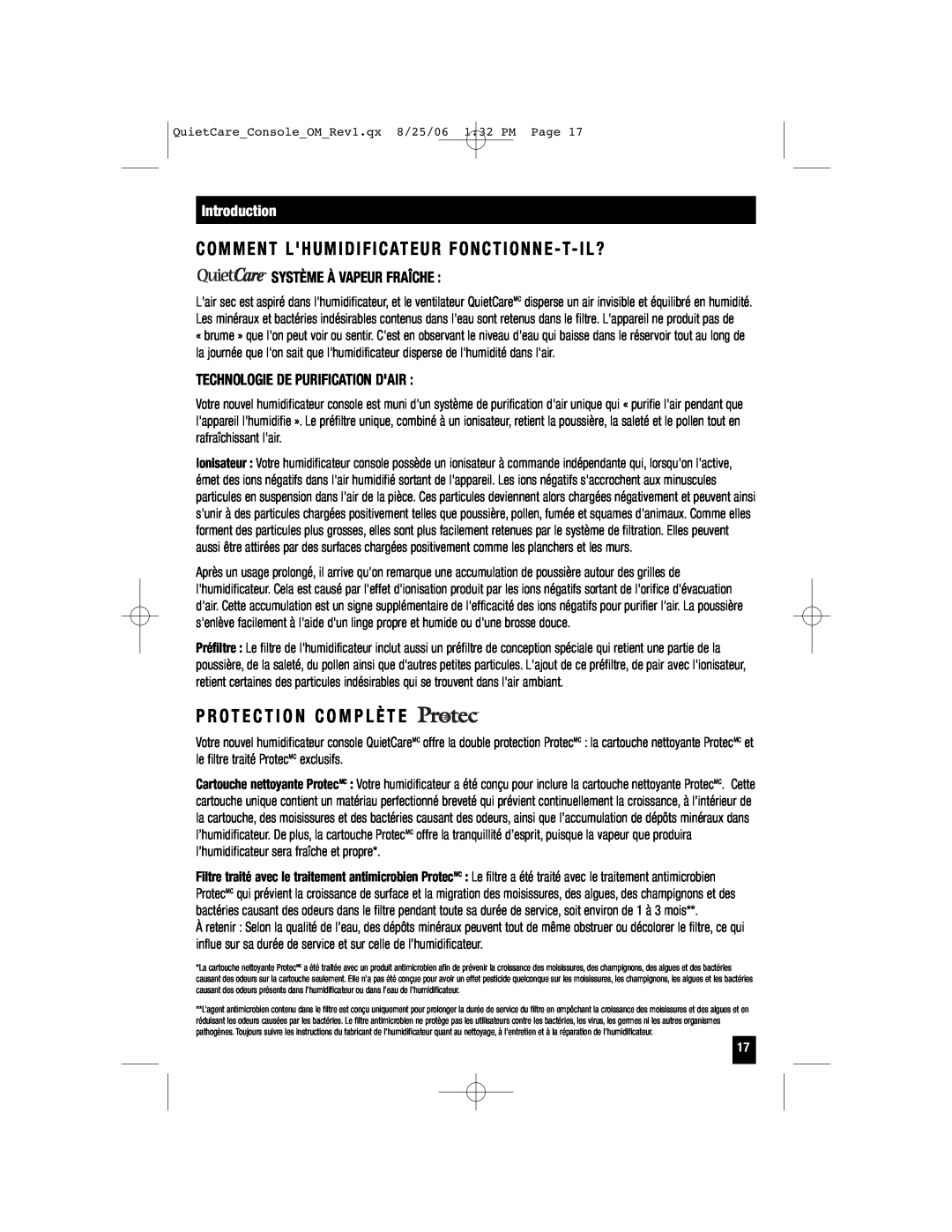 Honeywell HCM-6009 owner manual Comment Lhumidificateur Fonctionne - T- Il?, P R O T E C T I O N C O M P L È T E 