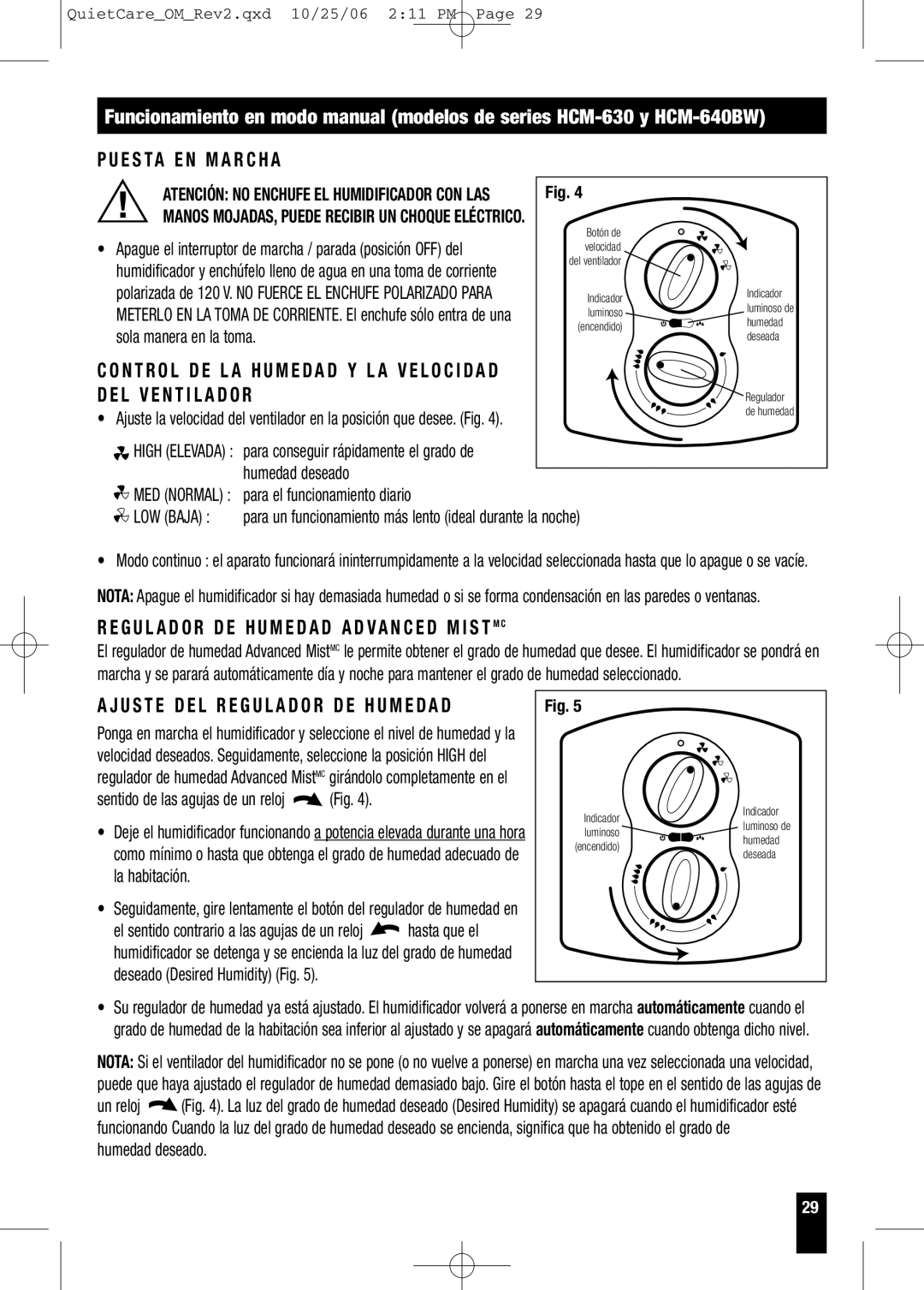 Honeywell HCM-630 Series, HCM-635 Series E S TA E N M a R C H a, G U L a D O R D E H U M E DA D a D VA N C E D M I S T M C 