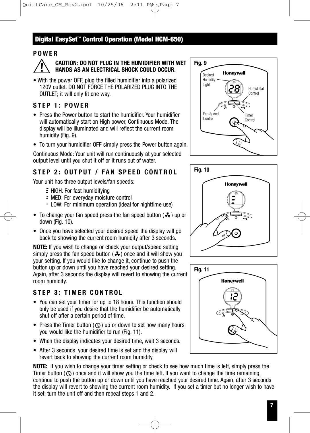 Honeywell HCM-630 Series, HCM-635 Series owner manual E P 3 T I M E R C O N T R O L 