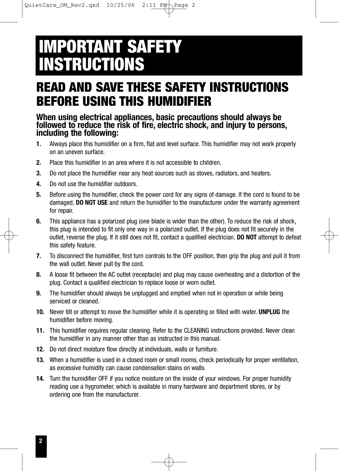 Honeywell HCM-635 Series, HCM-630 Series owner manual Important Safety Instructions 