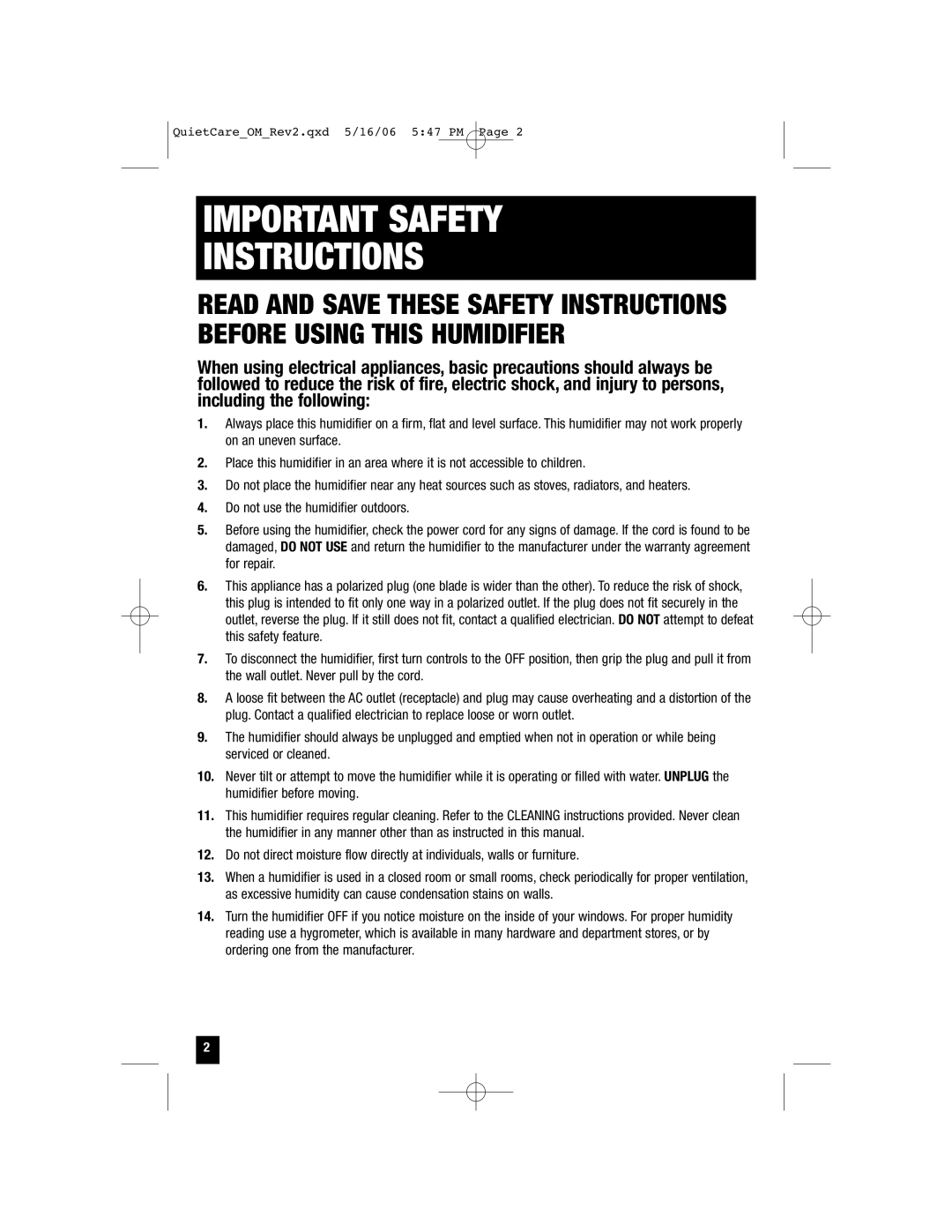 Honeywell HCM-645, HCM-650, HCM-646, HCM-640BW, HCM-635, HCM-630 owner manual Important Safety Instructions 