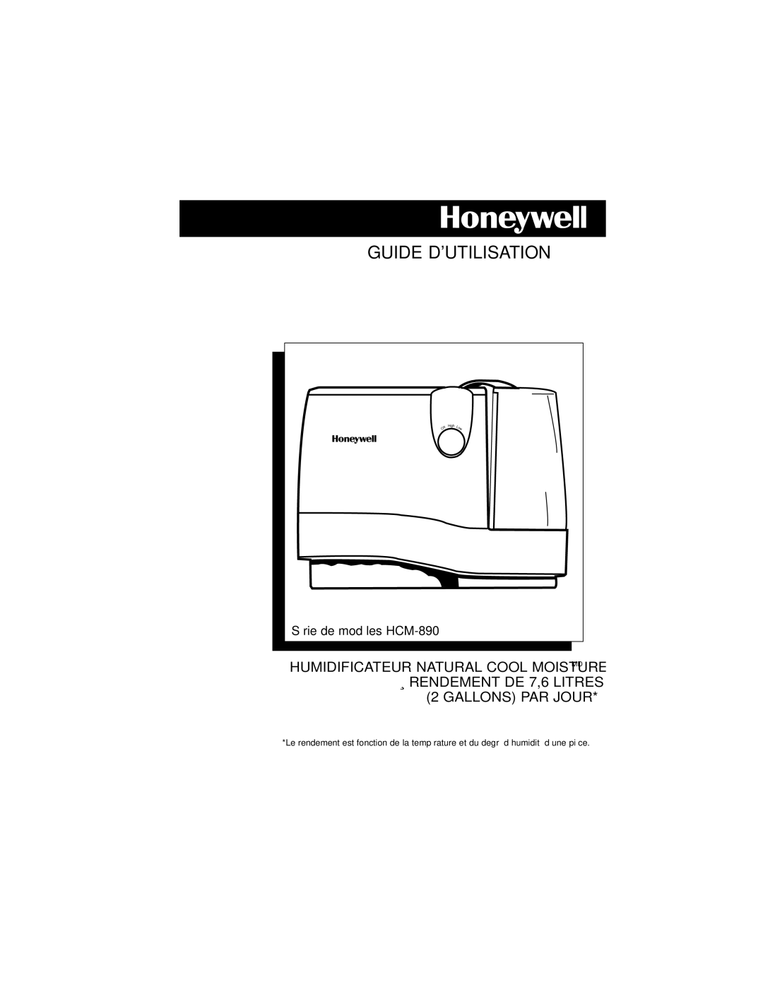 Honeywell HCM-890 owner manual Guide Dutilisation 