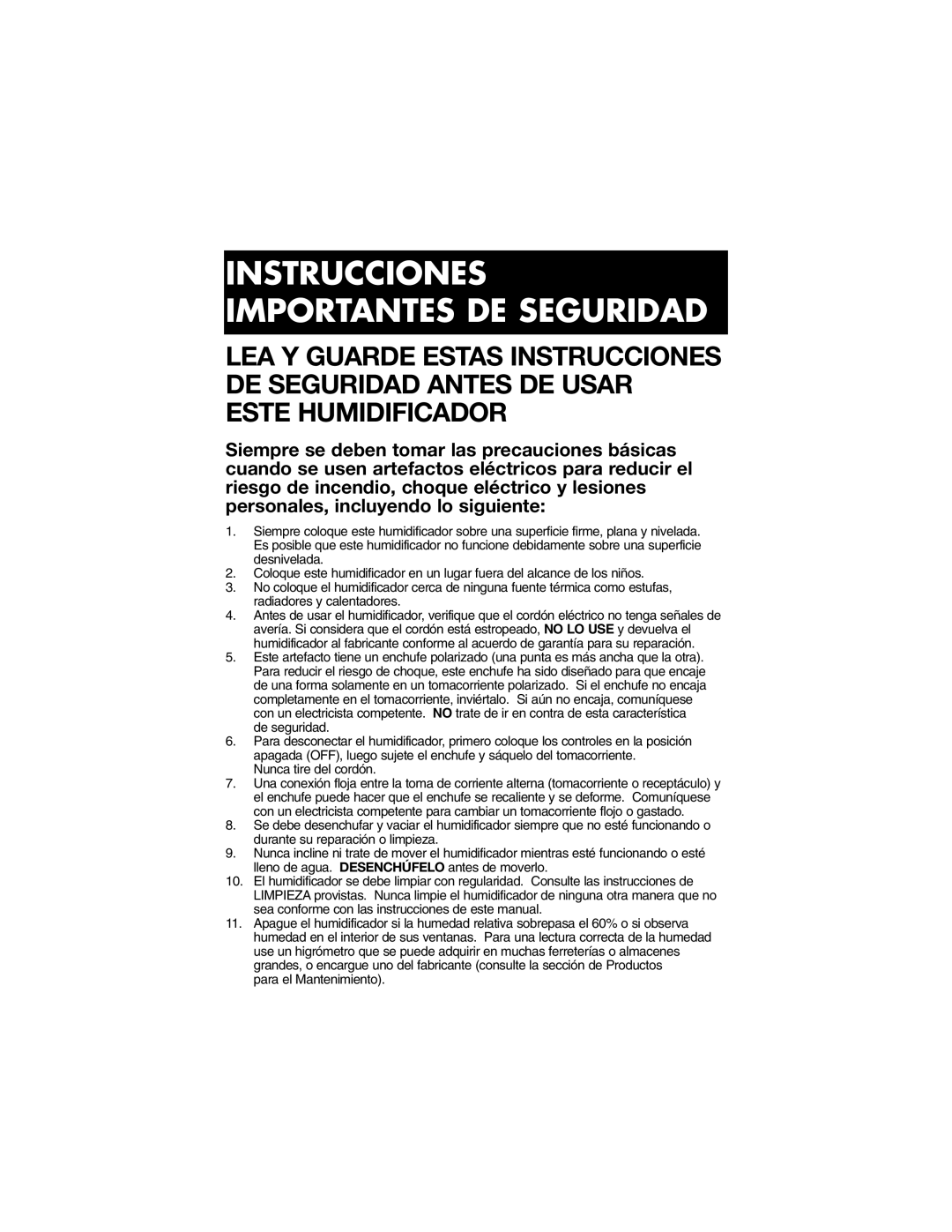 Honeywell HCM-890 owner manual Instrucciones Importantes DE Seguridad 