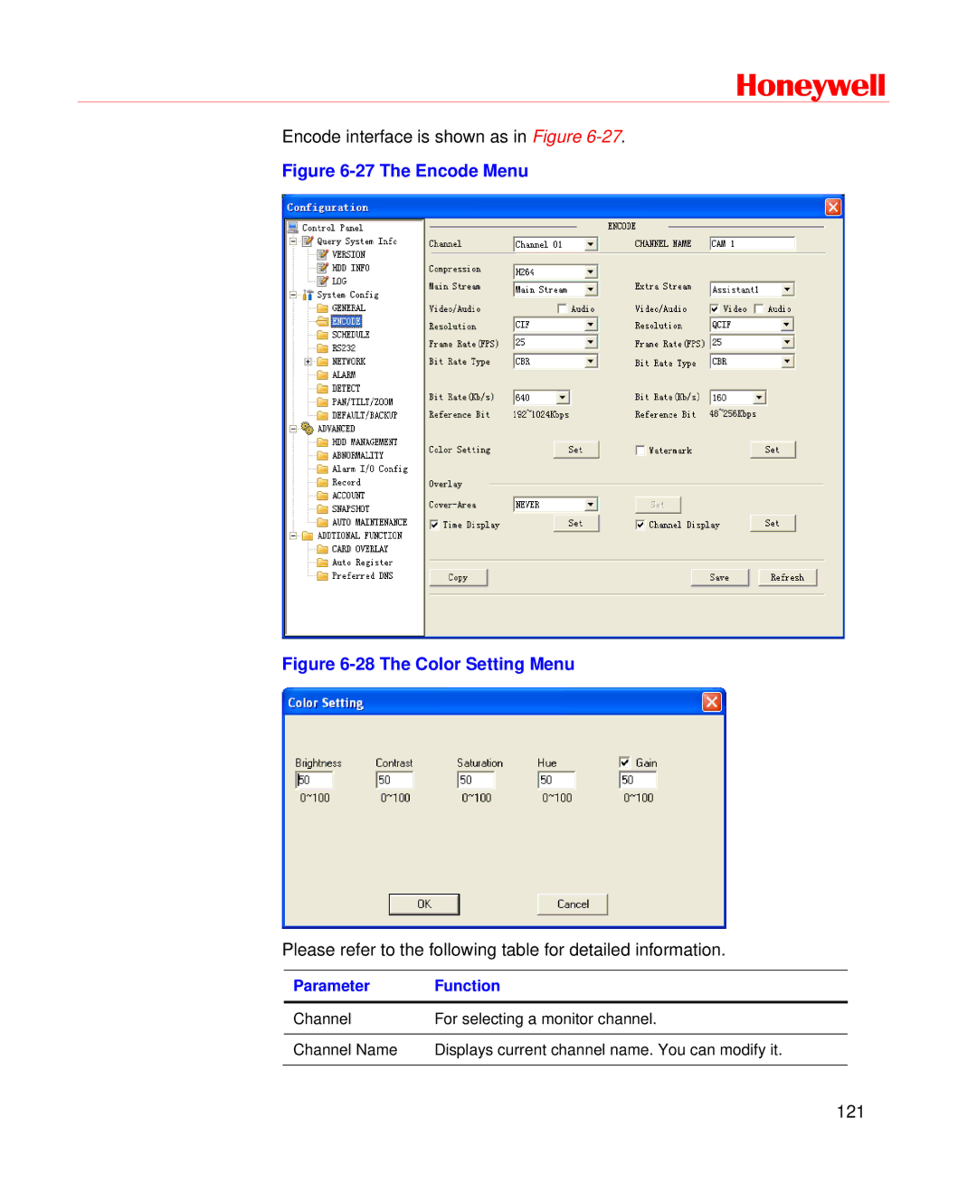 Honeywell HD-DVR-1004, HD-DVR-1008, HD-DVR-1016 user manual The Encode Menu 