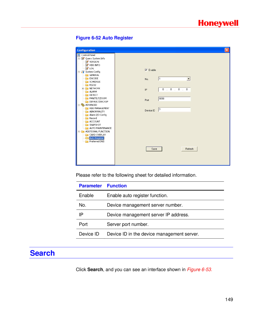 Honeywell HD-DVR-1008, HD-DVR-1004, HD-DVR-1016 user manual Search, Auto Register 