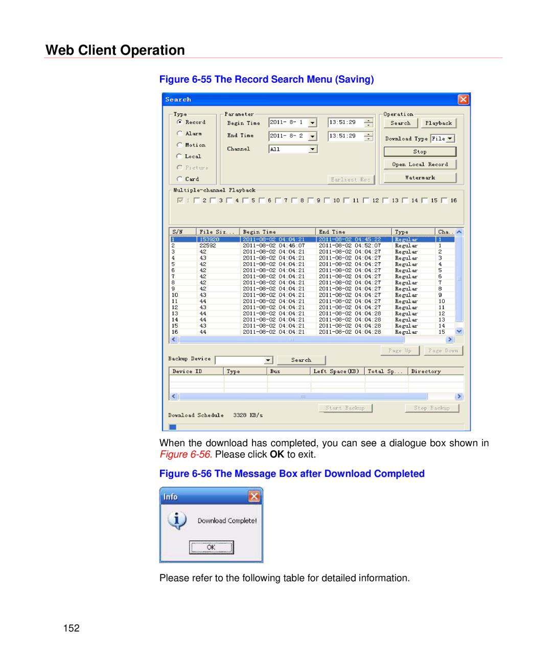 Honeywell HD-DVR-1008, HD-DVR-1004, HD-DVR-1016 user manual The Record Search Menu Saving 