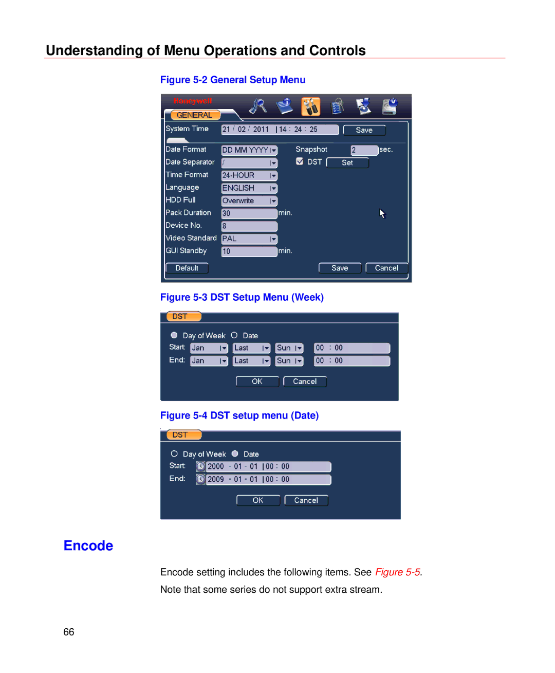 Honeywell HD-DVR-1016, HD-DVR-1004, HD-DVR-1008 user manual Encode, General Setup Menu 