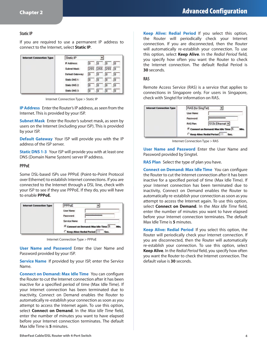 Honeywell HEMS II manual Static IP, PPPoE 