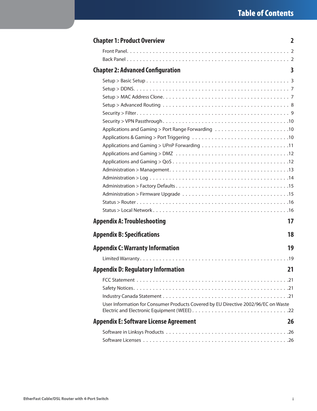 Honeywell HEMS II manual Table of Contents 