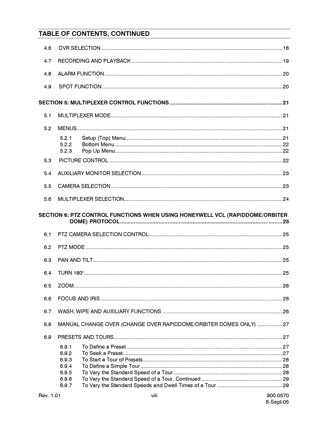 Honeywell HJZTPX user manual Rev Viii 900.0570 Sept-05 