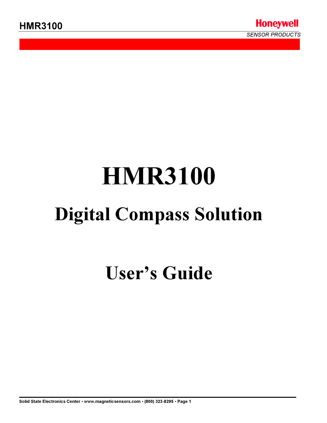 Honeywell HMR3100 manual 