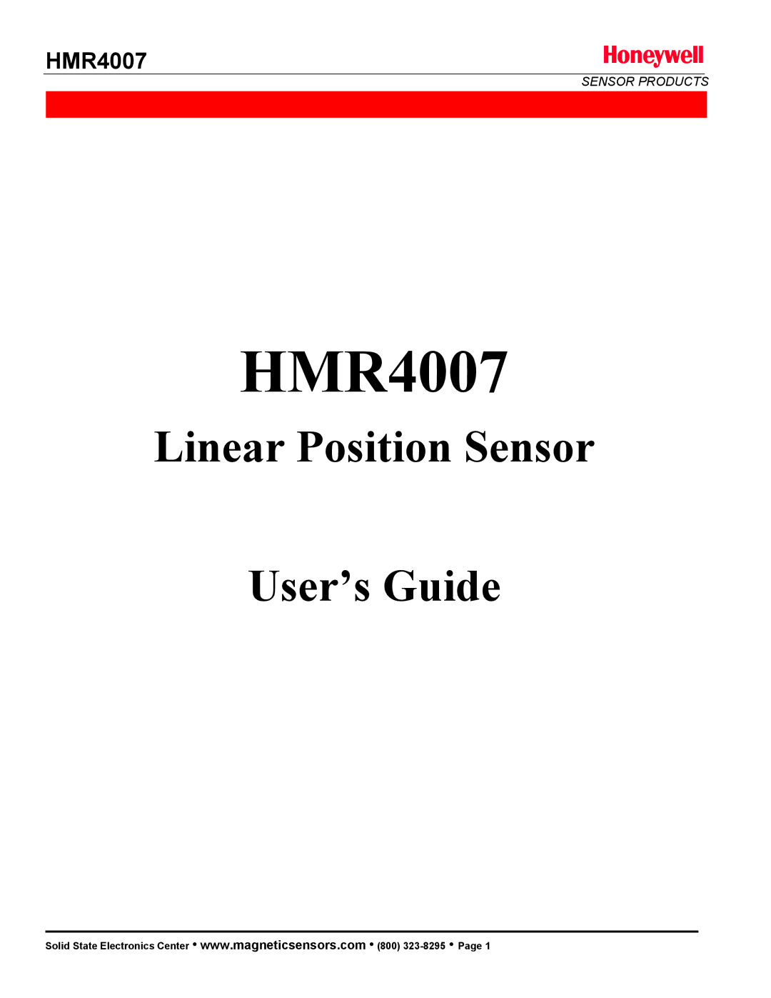 Honeywell HMR4007 manual 