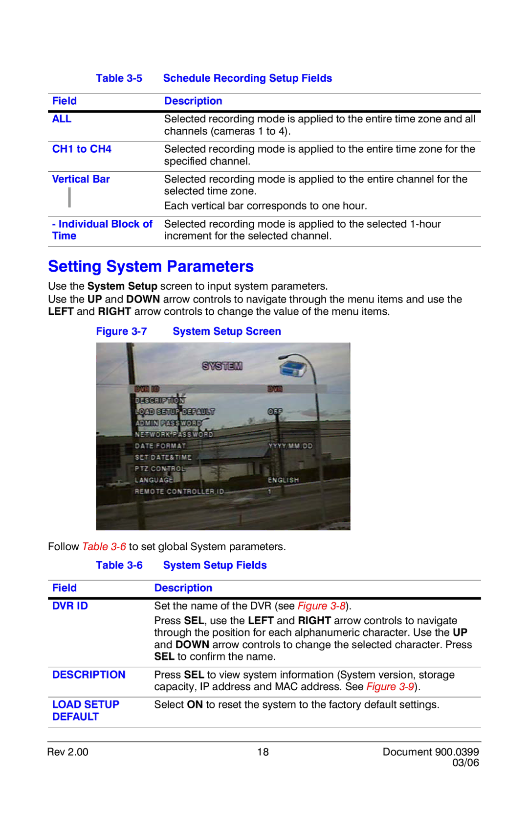 Honeywell HRDE4X4 manual Setting System Parameters 