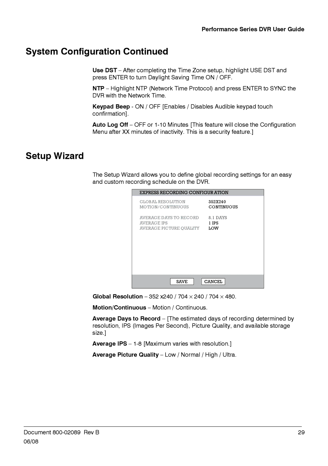 Honeywell HRDP DVR manual Setup Wizard 