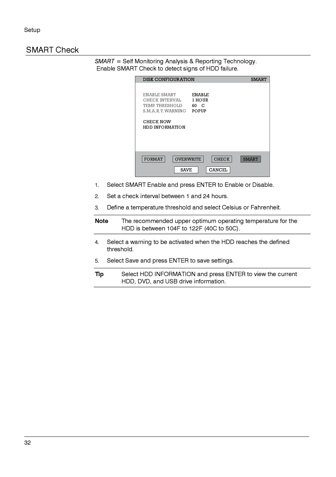 Honeywell HRDP DVR manual Smart Check 