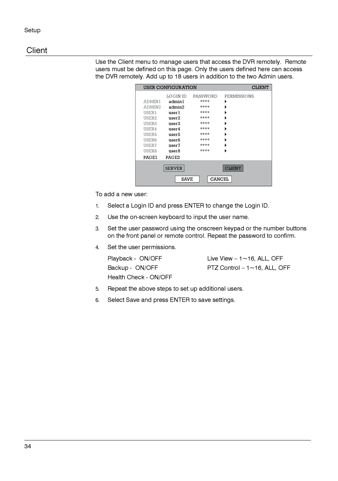 Honeywell HRDP DVR manual Client 