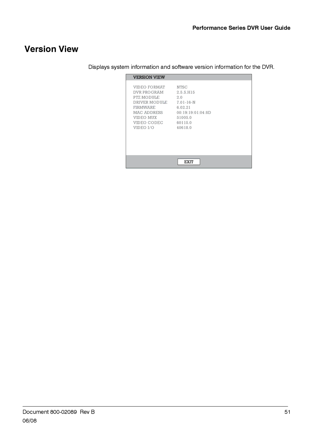 Honeywell HRDP DVR manual Version View 