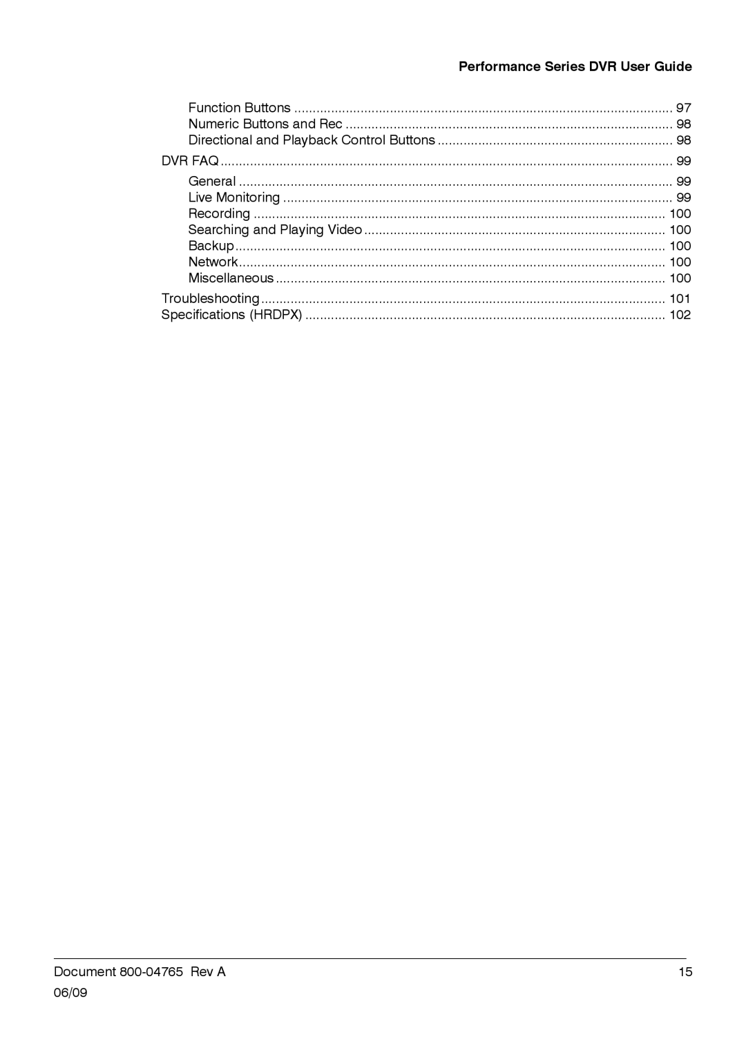 Honeywell HRDPX manual 100 