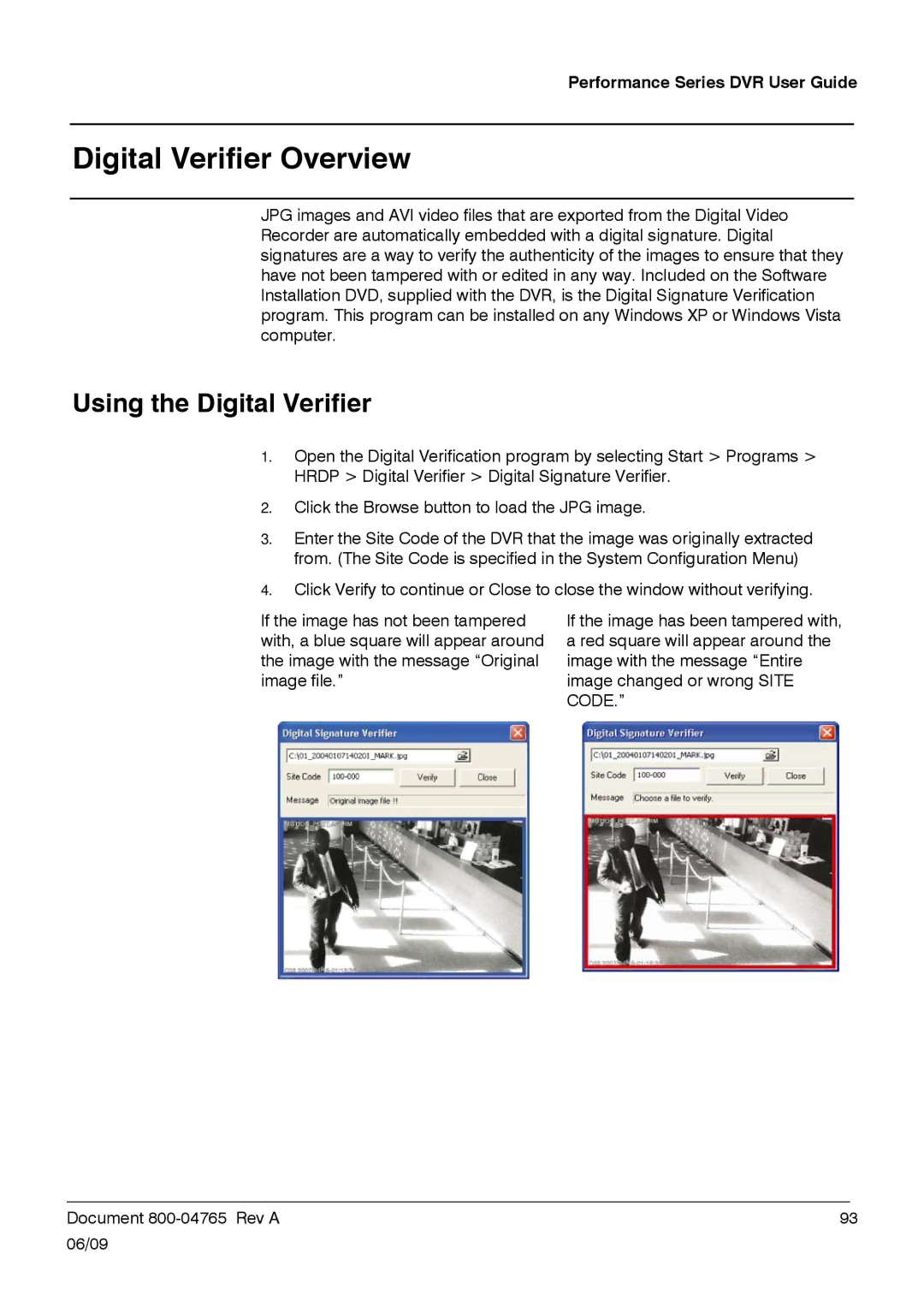 Honeywell HRDPX manual Digital Verifier Overview, Using the Digital Verifier 