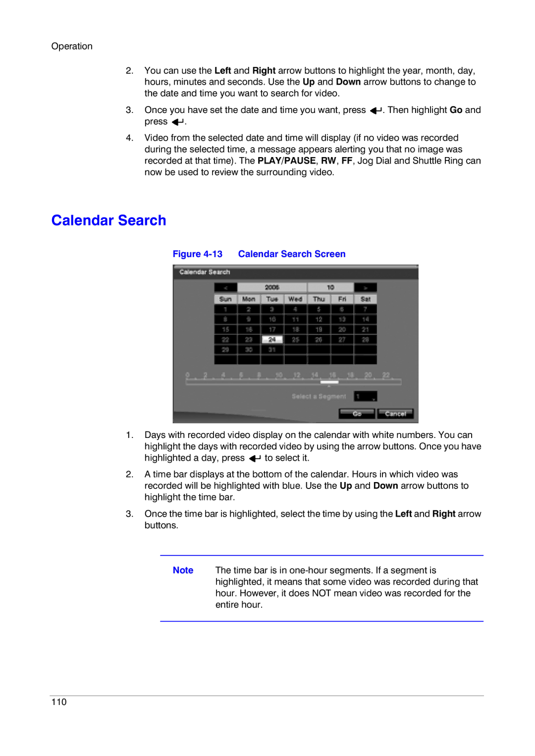 Honeywell HRXD9, HRXD16 manual Calendar Search Screen 