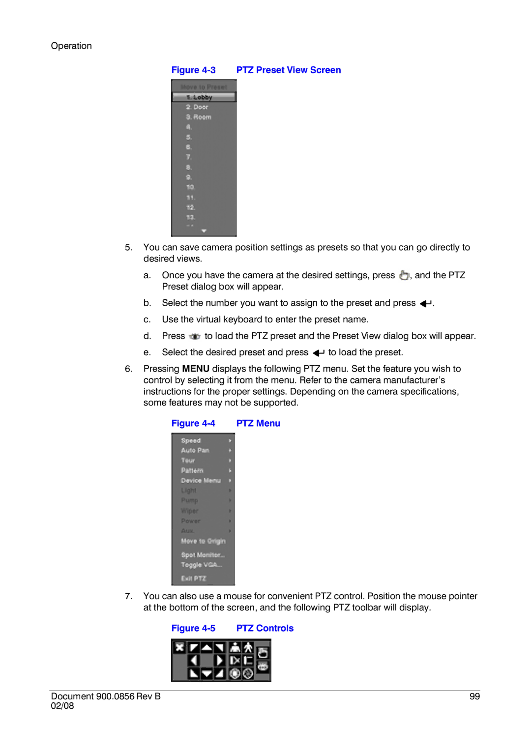 Honeywell HRXD16, HRXD9 manual PTZ Menu, PTZ Controls 