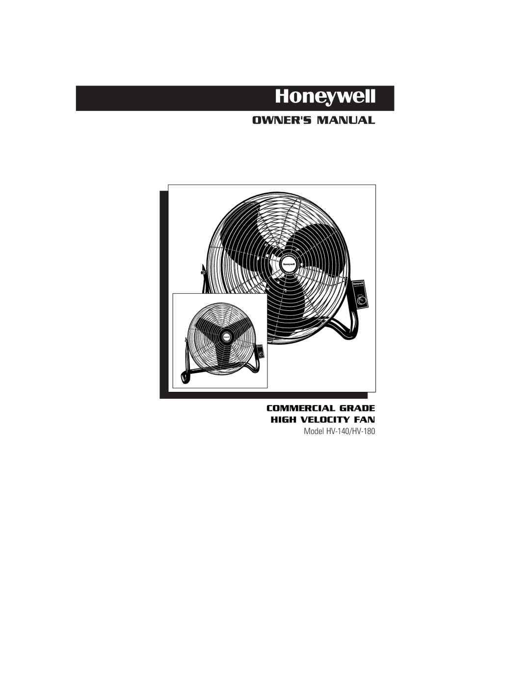 Honeywell HV180, HV140 owner manual Commercial Grade High Velocity FAN, Model HV-140/HV-180 