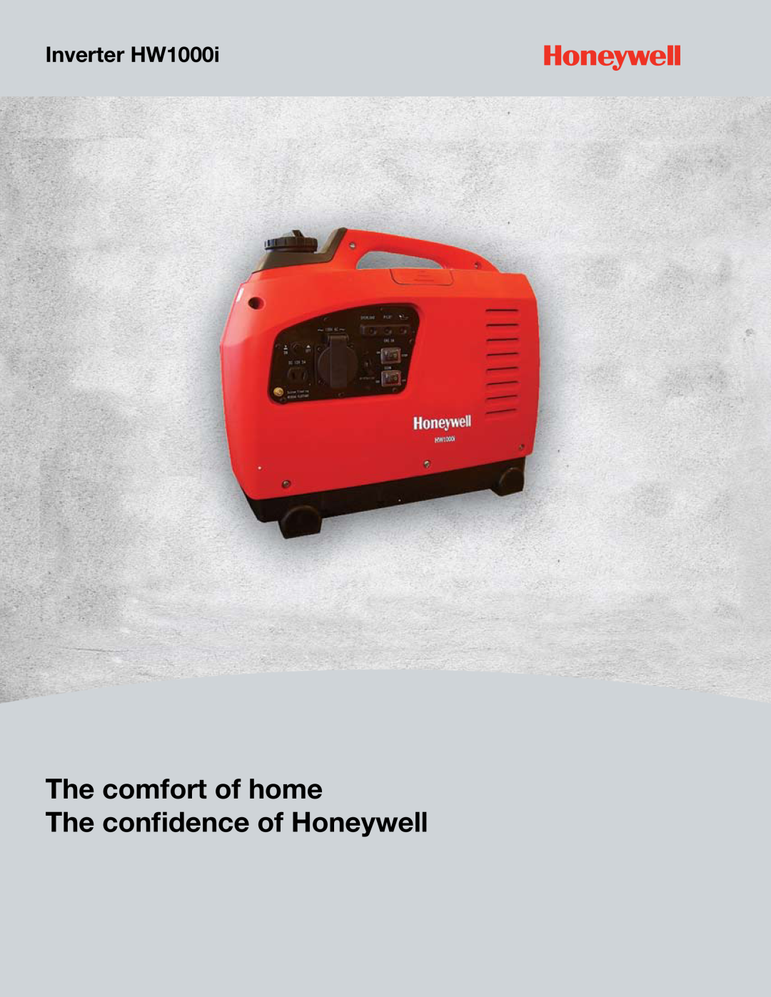 Honeywell manual Inverter HW1000i, The comfort of home The confidence of Honeywell 
