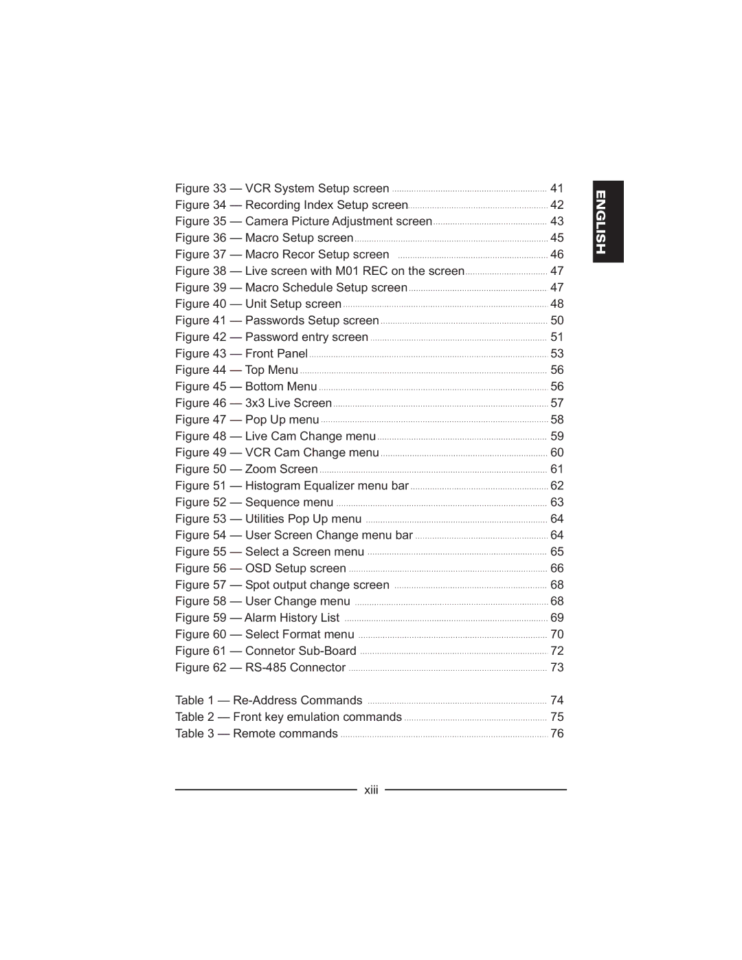 Honeywell HXMT9 / HXMT9X installation manual VCR System Setup screen 