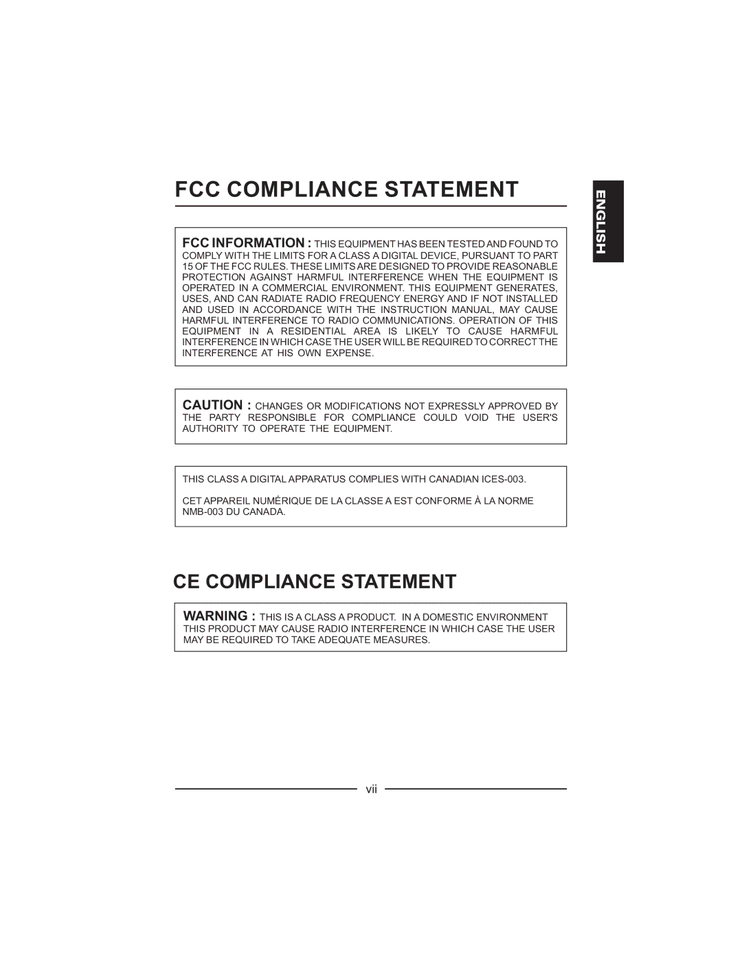 Honeywell HXMT9 / HXMT9X installation manual FCC Compliance Statement 