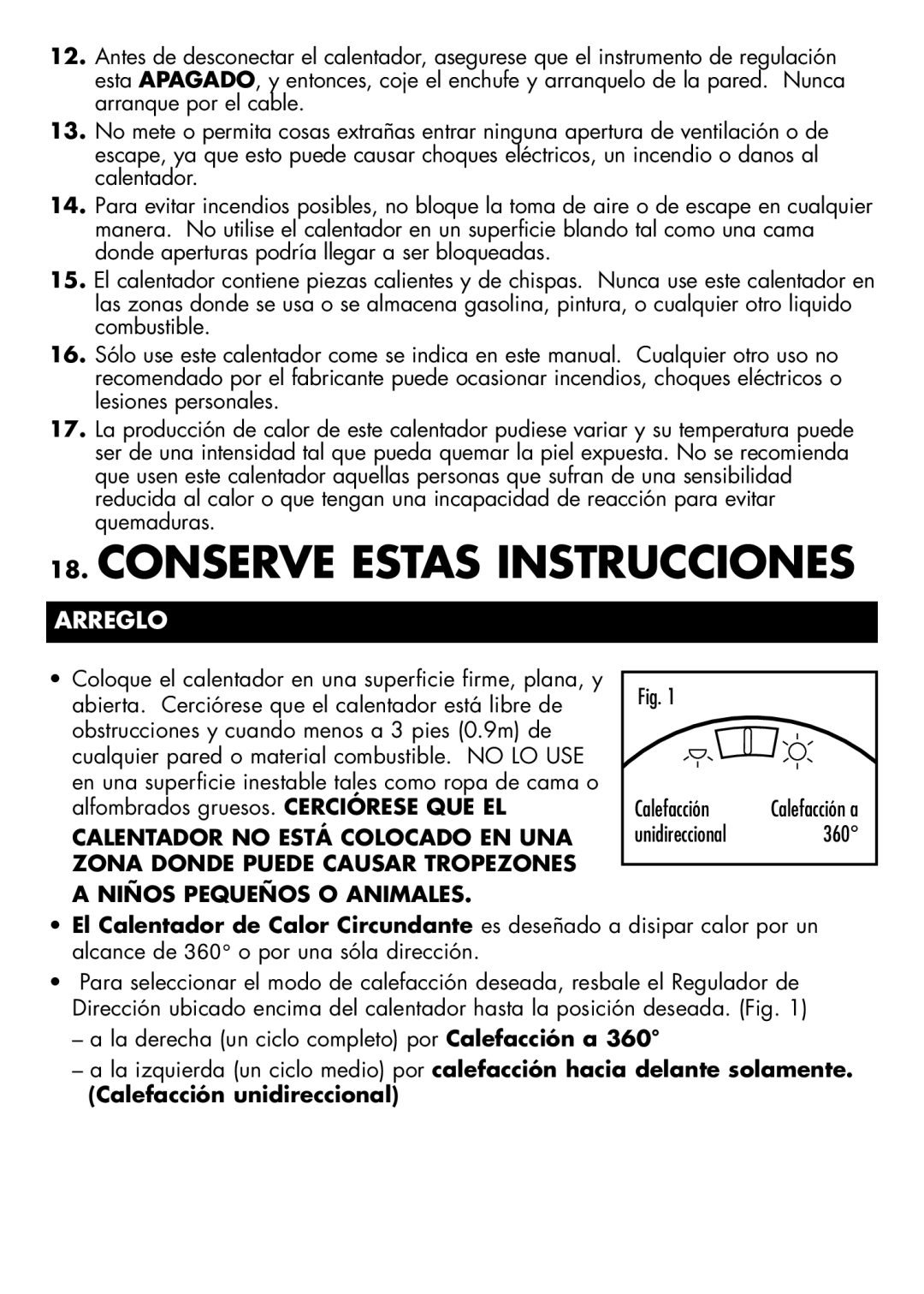 Honeywell HZ-2200, HZ-2204 owner manual Conserve Estas Instrucciones, Arreglo 