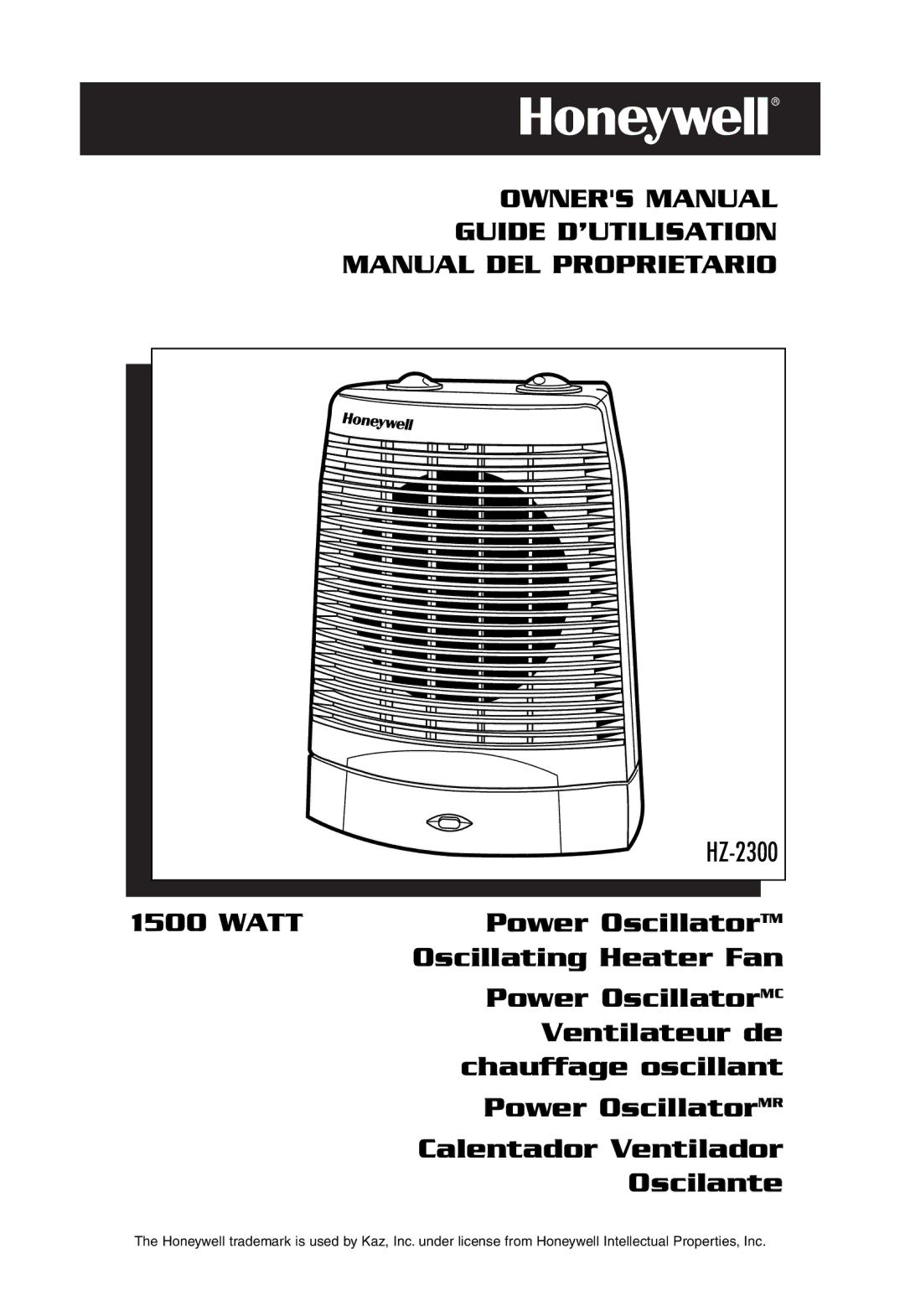 Honeywell HZ-2300 owner manual Power OscillatorTM 