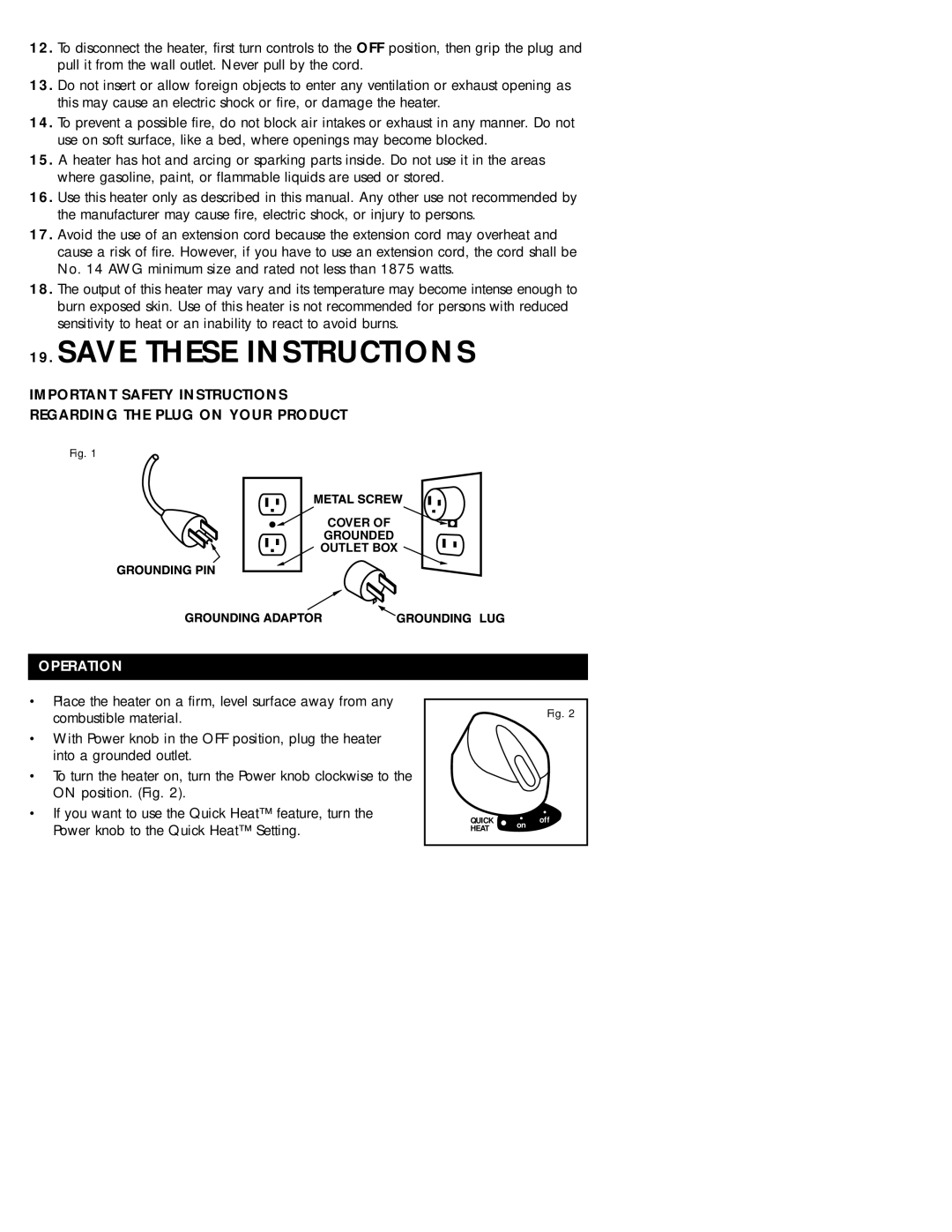 Honeywell HZ-614C, HZ-615C owner manual Operation 