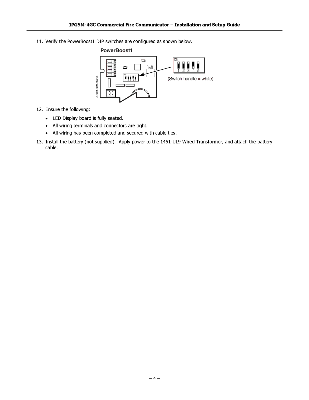 Honeywell IPGSM-4GC manual PowerBoost1 