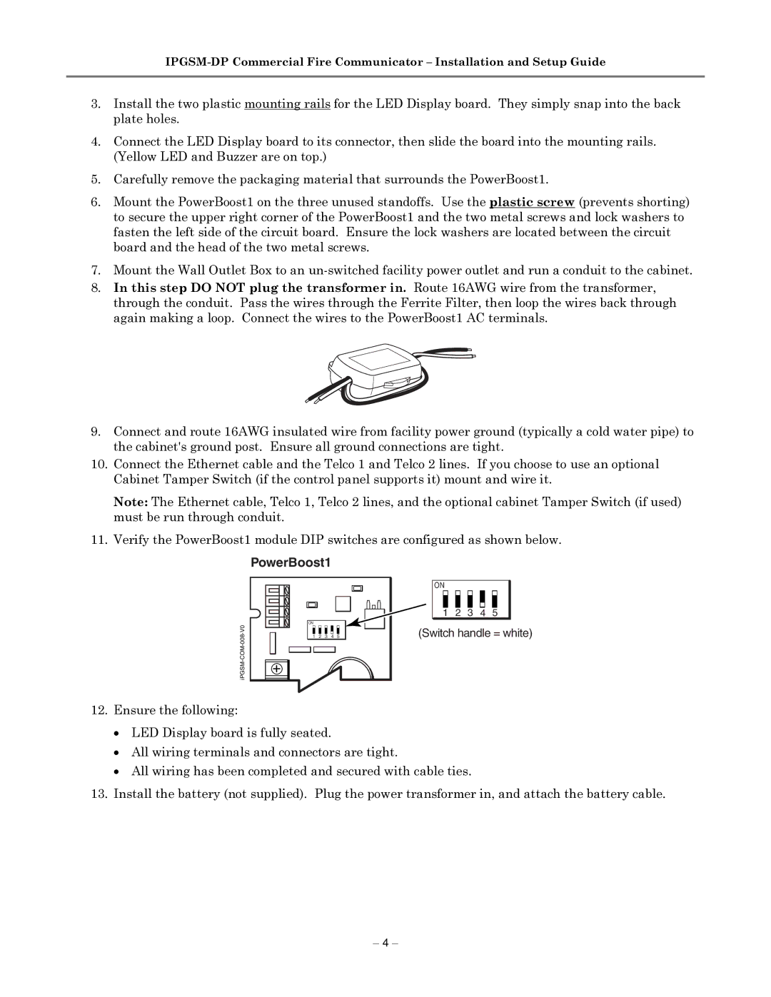 Honeywell IPGSM-DP manual PowerBoost1 