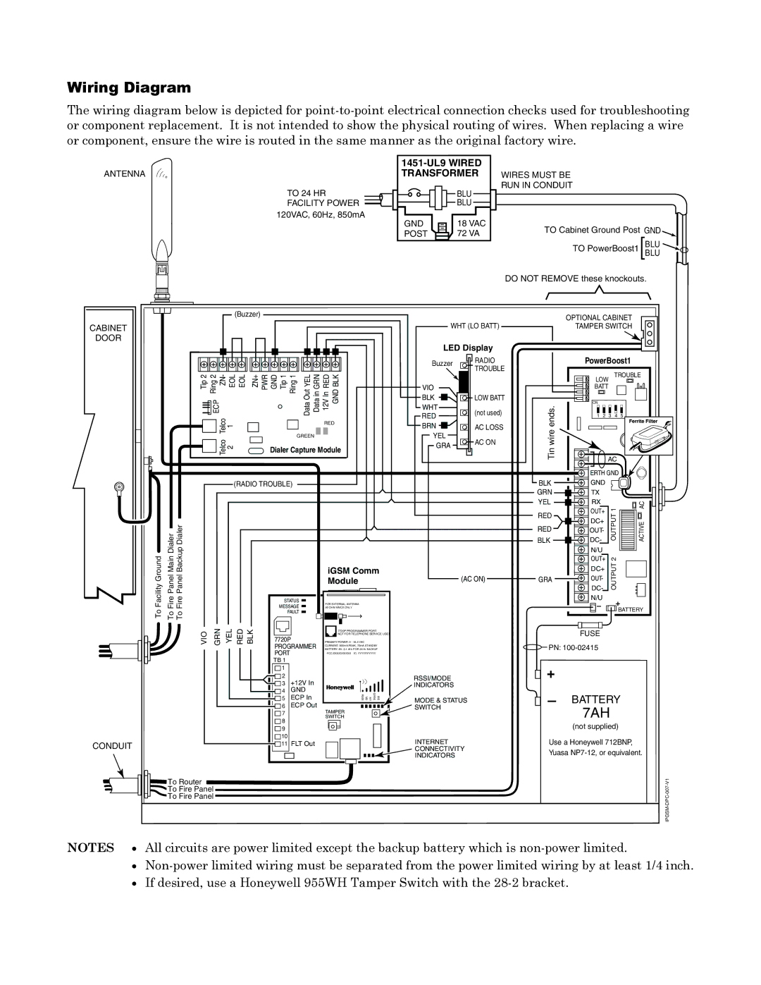 Honeywell IPGSM-DPC manual Battery 