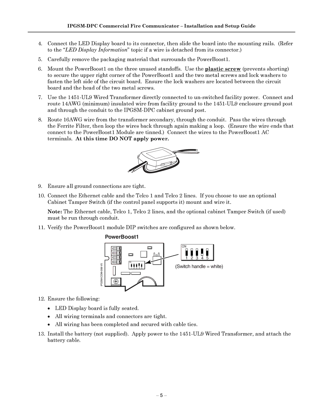 Honeywell IPGSM-DPC manual PowerBoost1 