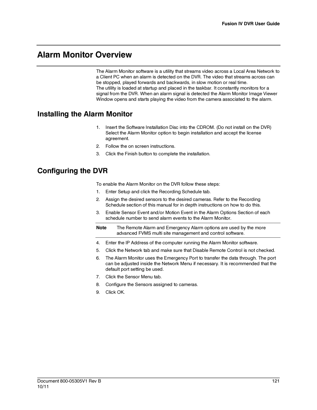 Honeywell IV REV B user manual Alarm Monitor Overview, Installing the Alarm Monitor, Configuring the DVR 