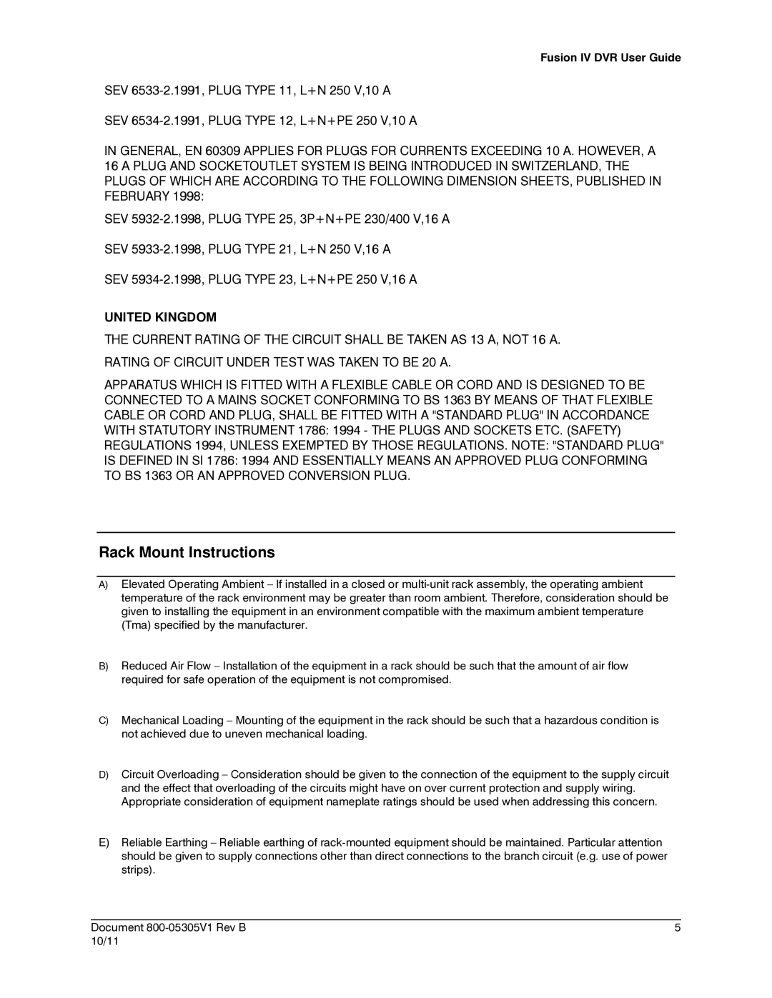 Honeywell IV REV B user manual Rack Mount Instructions 